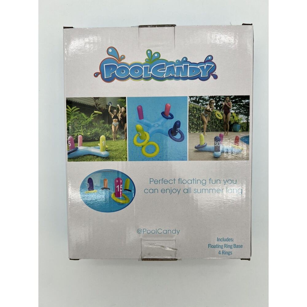 PoolCandy Inflatable Ring Toss, 4 Inflatable Rings And 1 Inflatable Base. - Picture 2 of 4